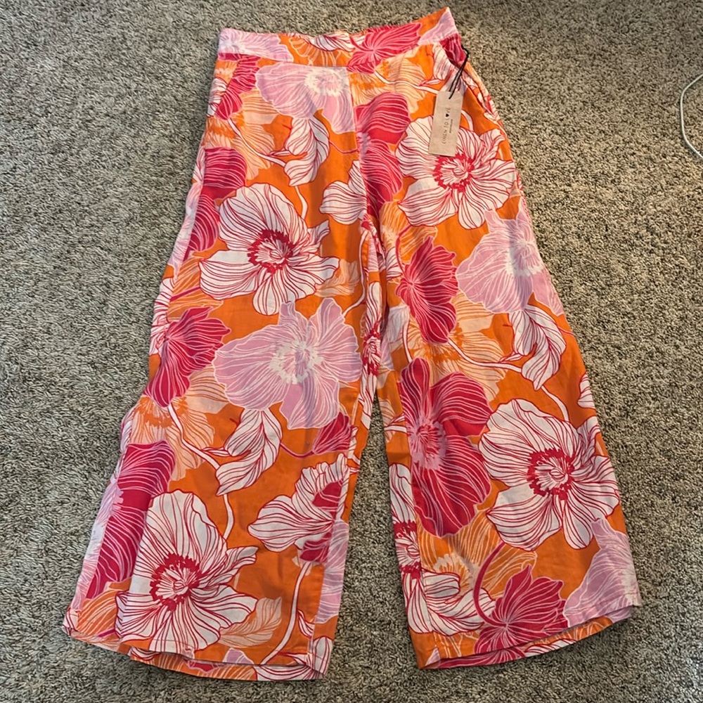 flower beach pants
